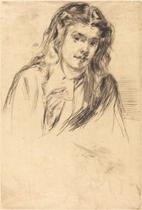 Fumettes böjda huvud, 1859. av James Abbott McNeill Whistler