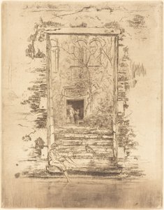 Trädgård, 1880. av James Abbott McNeill Whistler