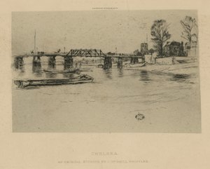 Allmän bild av Chelsea av James Abbott McNeill Whistler