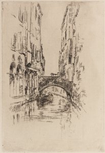 Gondol under en bro, 1879-1880. av James Abbott McNeill Whistler