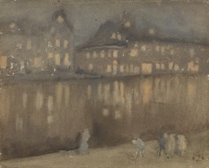 Canal Grande, Amsterdam, Nocturne, 1882. av James Abbott McNeill Whistler