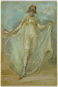 Grönt och blått: Dansaren, ca 1893 av James Abbott McNeill Whistler