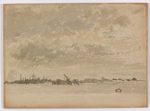 Grå och Silver–Purfleet, 1881-1883. av James Abbott McNeill Whistler