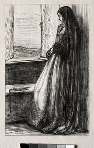 Illustration för greve Bruckhardt i Once a Week, 1862. av James Abbott McNeill Whistler
