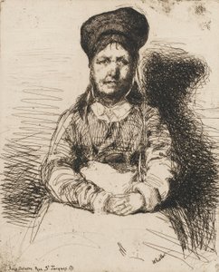 La Retameuse. En av de tolv etsningarna från naturen The French Set, 1858. av James Abbott McNeill Whistler