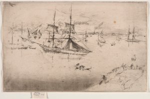 Lagun: Middag, 1886. av James Abbott McNeill Whistler