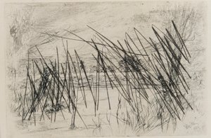 Landskap med en fiskare, 1861. av James Abbott McNeill Whistler