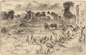 Landskap med hästen, 1859. av James Abbott McNeill Whistler