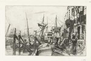 Limehouse Sexton etsningar av scener om Themsen och andra ämnen (serietitel) av James Abbott McNeill Whistler