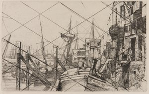 Limehouse, 1859. av James Abbott McNeill Whistler