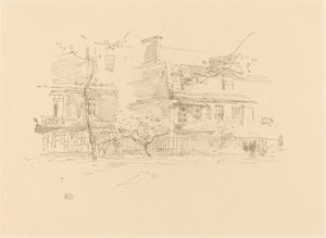 Lindsay Row, Chelsea, 1888. av James Abbott McNeill Whistler