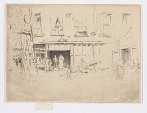 Little Court, ca 1880-81 (etsning; bläck på papper) av James Abbott McNeill Whistler