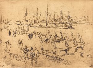 Lilla Dordrecht, 1884. av James Abbott McNeill Whistler