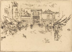Lilla marknadsplatsen, rundturer, 1888. av James Abbott McNeill Whistler