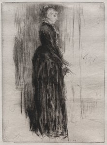 Liten sammetsklänning. av James Abbott McNeill Whistler