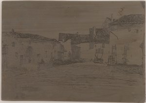 Liverdun. En av de tolv etsningarna från naturen, 1858. av James Abbott McNeill Whistler