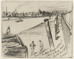 Millbank, 1861 (etsning på papper) av James Abbott McNeill Whistler