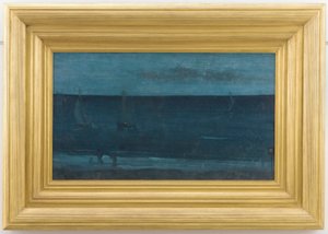 Nocturne: blått och silver - Bognor, 1871-1876. av James Abbott McNeill Whistler