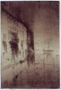 Nocturne: Palaces, 1879-80 (etsning och torrnål på antikt papper) av James Abbott McNeill Whistler