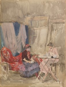 Anteckning i rosa och lila - Studion, 1883-1884. av James Abbott McNeill Whistler
