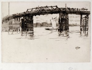 Gamla Battersea Bridge av James Abbott McNeill Whistler