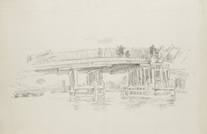 Old Battersea Bridge, 1879, publicerad 1887 av James Abbott McNeill Whistler