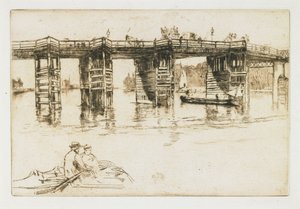 Gamla Putney Bridge av James Abbott McNeill Whistler