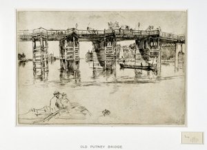 Gamla Putney Bridge av James Abbott McNeill Whistler
