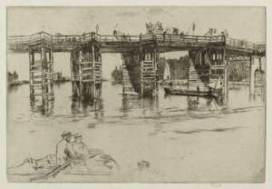 Gamla Putney Bridge av James Abbott McNeill Whistler
