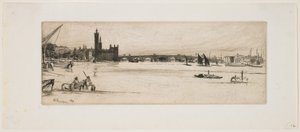 Gamla Westminster Bridge av James Abbott McNeill Whistler