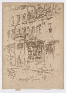Petite Rue au Beurre, Bryssel av James Abbott McNeill Whistler