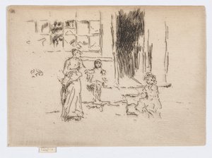 Petticoat Lane, ca 1886-88 (etsning; bläck på papper) av James Abbott McNeill Whistler