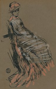 Porträttstudie i pastell, c1800-talet, 1903 av James Abbott McNeill Whistler