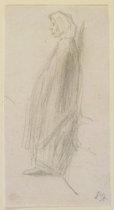 Profilskiss av en gammal kvinna stående, 1858. av James Abbott McNeill Whistler