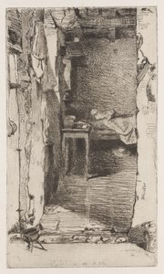 Lumplockare, Quartier Mouffetard, Paris av James Abbott McNeill Whistler