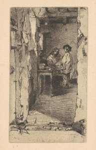 Rag Pickers, Mouffetard Quarter, Paris, 1858. av James Abbott McNeill Whistler