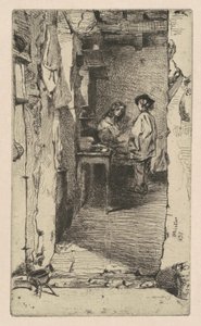 Rag Pickers, Mouffetard Quarter, Paris, 1858. av James Abbott McNeill Whistler