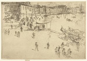Riva del Sciavoni The Riva, nr. 2 En uppsättning av tjugosex etsningar (serietitel) av James Abbott McNeill Whistler