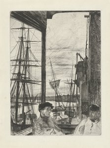 Rotherhithe Sexton etsningar av scener om Themsen och andra ämnen (serietitel) av James Abbott McNeill Whistler