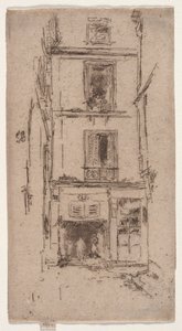 Rue des Bons Enfants, Tours. av James Abbott McNeill Whistler