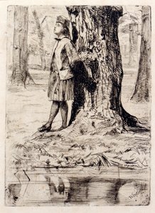Seymour som står under ett träd av James Abbott McNeill Whistler