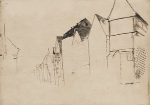Skiss av hus, 1858. av James Abbott McNeill Whistler