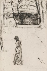 Speke Hall: The Avenue, 1870. av James Abbott McNeill Whistler