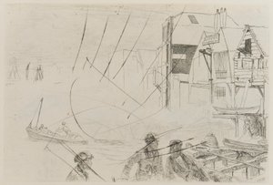 Stevens båtliv, 1859. av James Abbott McNeill Whistler
