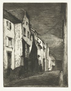 Straat i Saverne Gatan vid Saverne Tolv etsningar från naturen (serietitel) av James Abbott McNeill Whistler