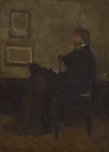 Study for Arrangement in Grey and Black, nr 2: Thomas Carlyle, 1872-73 av James Abbott McNeill Whistler