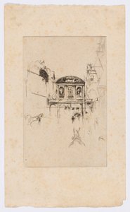 Temple Bar, ca 1877 (etsning och torrnål; bläck på papper) av James Abbott McNeill Whistler