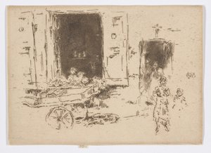 The Barrow - Quartier des Marolles, Bryssel av James Abbott McNeill Whistler