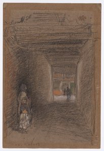 Tiggarna - vinter, slutet av 1879 eller början av 1880 (krita och pastell på brunt papper) av James Abbott McNeill Whistler