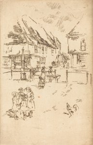 Hanen och pumpen, c. 1887. av James Abbott McNeill Whistler